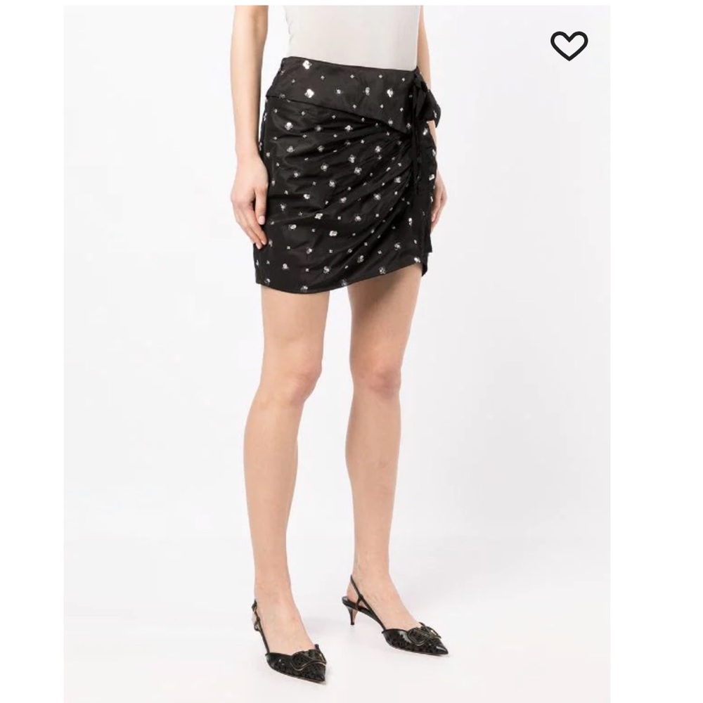SELF-PORTRAIT
Sequin-embellished ruched miniskirt